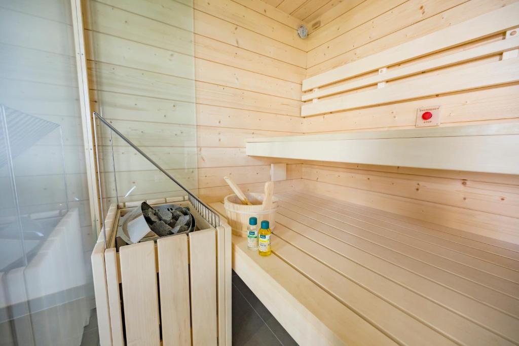 Koupelna v ubytování WeinZeit Chalets