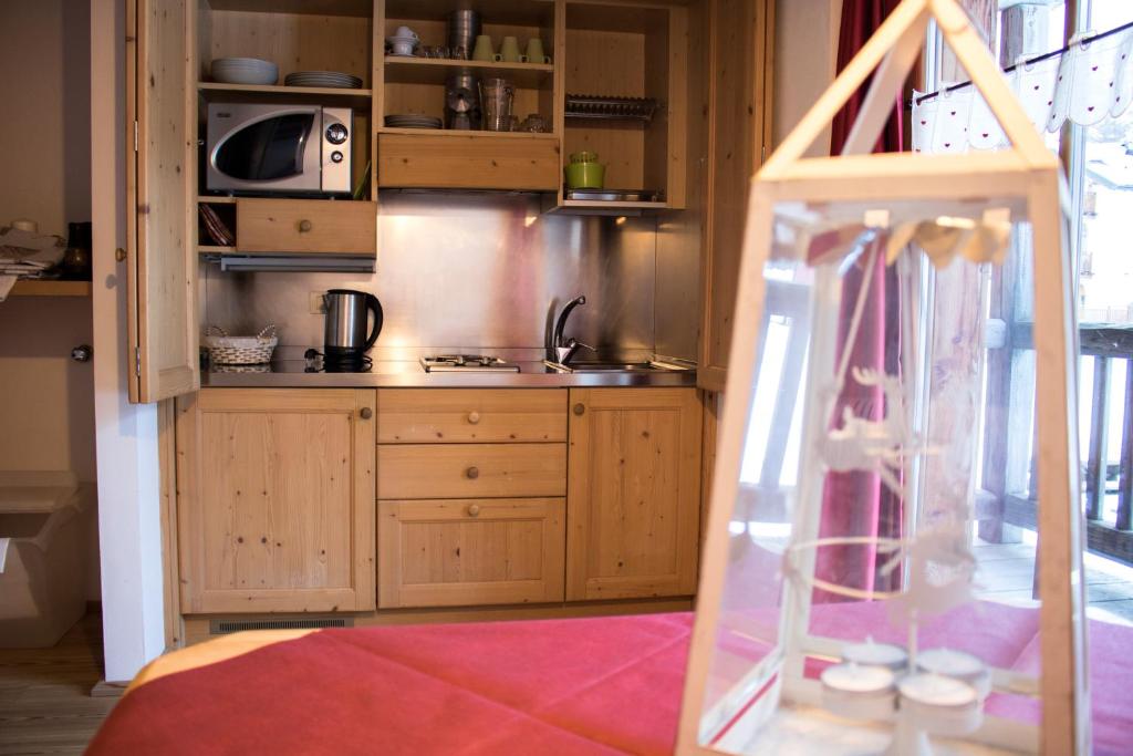 Kuchyň nebo kuchyňský kout v ubytování Residence Valpiccola