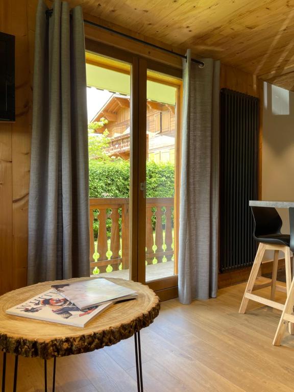 Balkón nebo terasa v ubytování Marmotte du Jaillet Cosy and charmant appartement