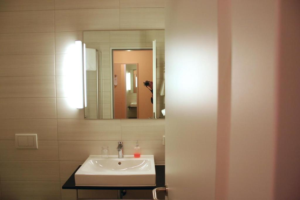 Koupelna v ubytování Hotel Petzengarten