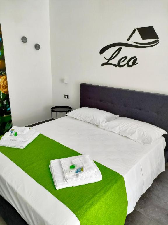 Postel nebo postele na pokoji v ubytování B&b Leo