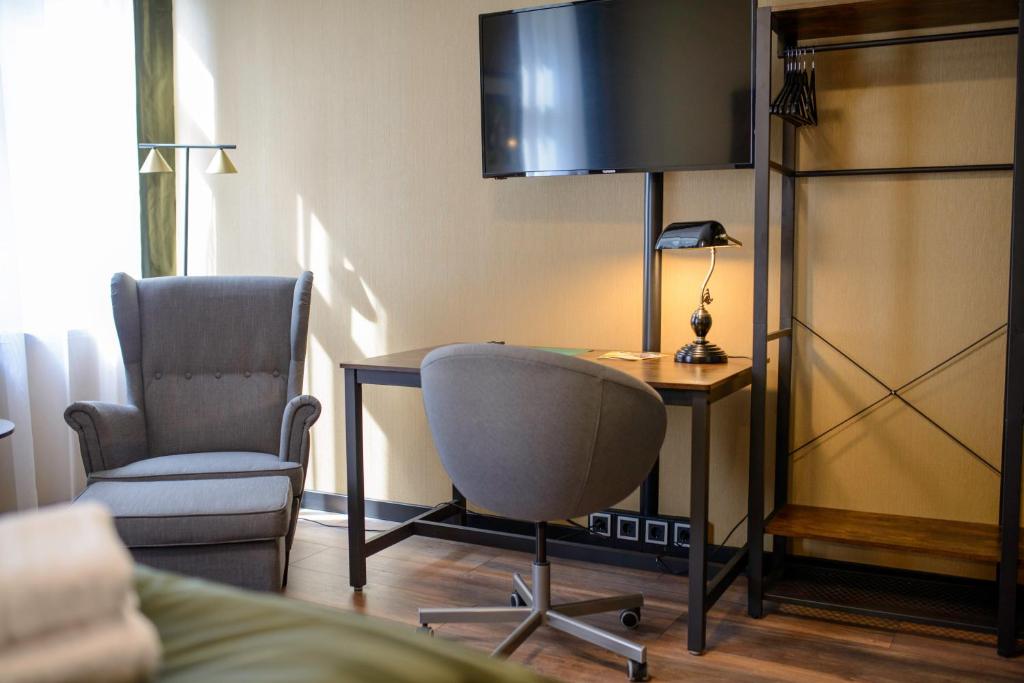 Posezení v ubytování Stadthotel König Albert