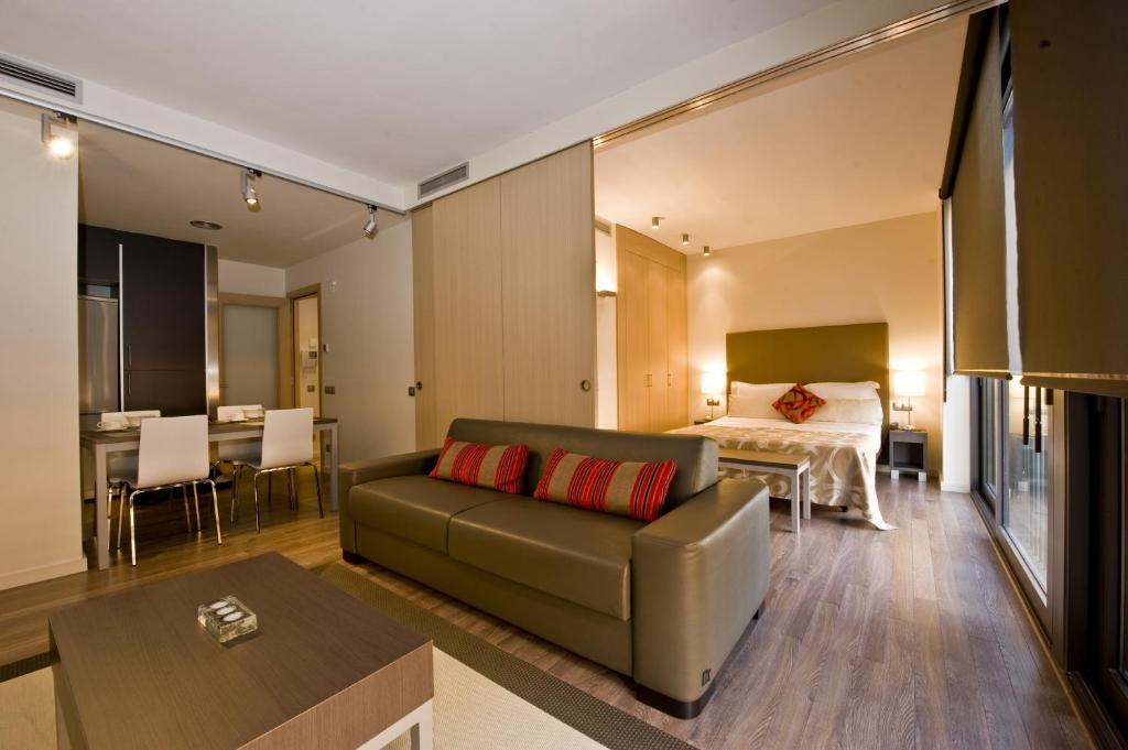 Posezení v ubytování Casp 74 Apartments