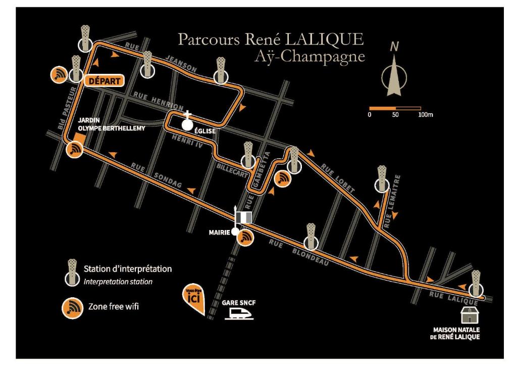 a map of the approximate location of arapolis rents couture at champagne at Ay central in Ay