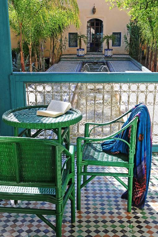 Balkón nebo terasa v ubytování Riad Jardin Des Biehn