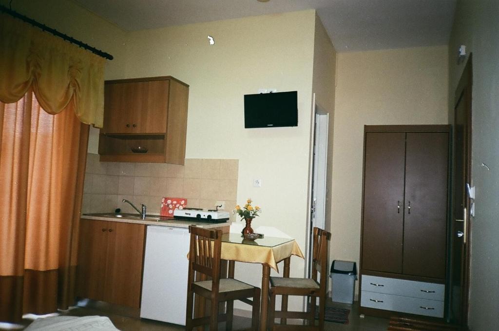 Kuchyň nebo kuchyňský kout v ubytování John Apartments