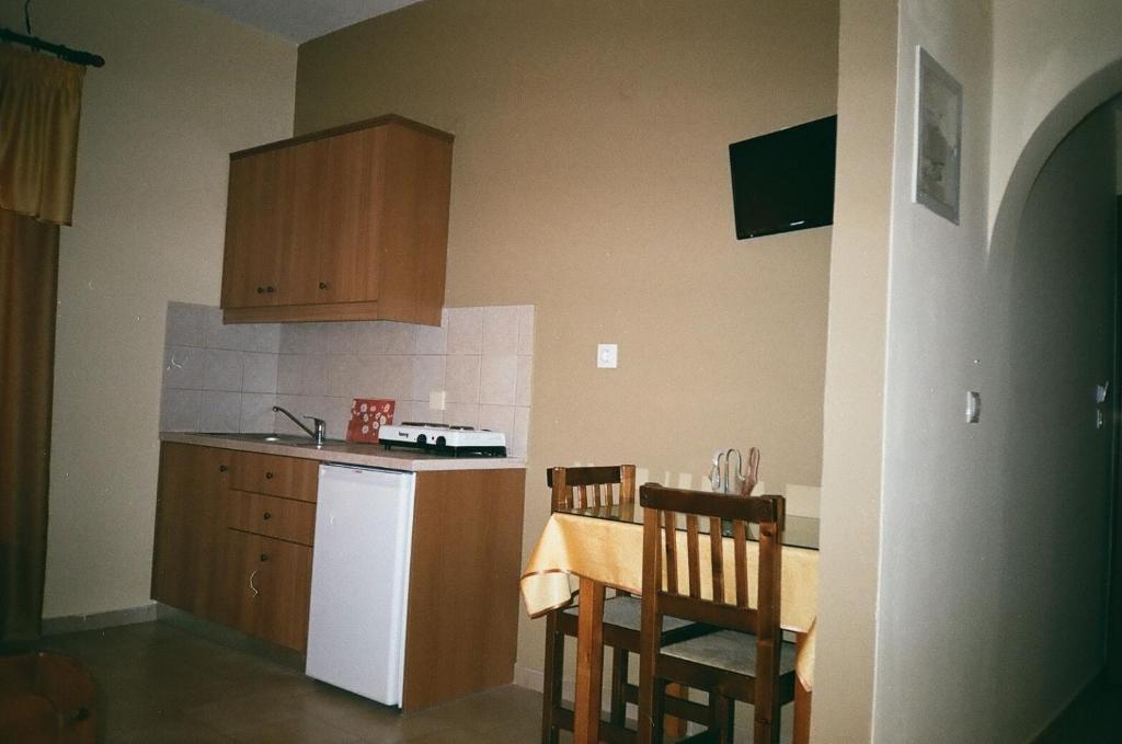 Kuchyň nebo kuchyňský kout v ubytování John Apartments