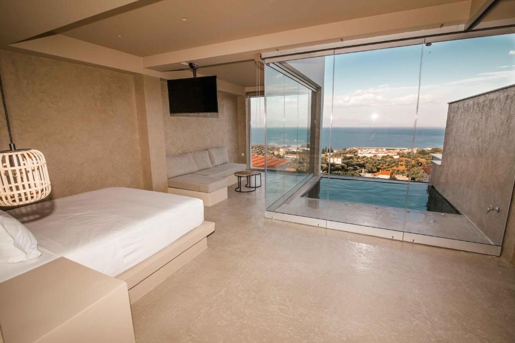 Nespecifikovaný výhled na moře nebo výhled na moře při pohledu z hotelu