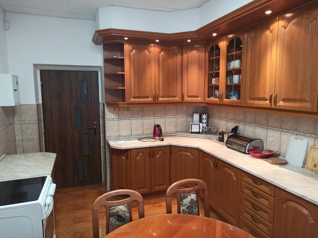Kuchyň nebo kuchyňský kout v ubytování Apartmán Stummerova