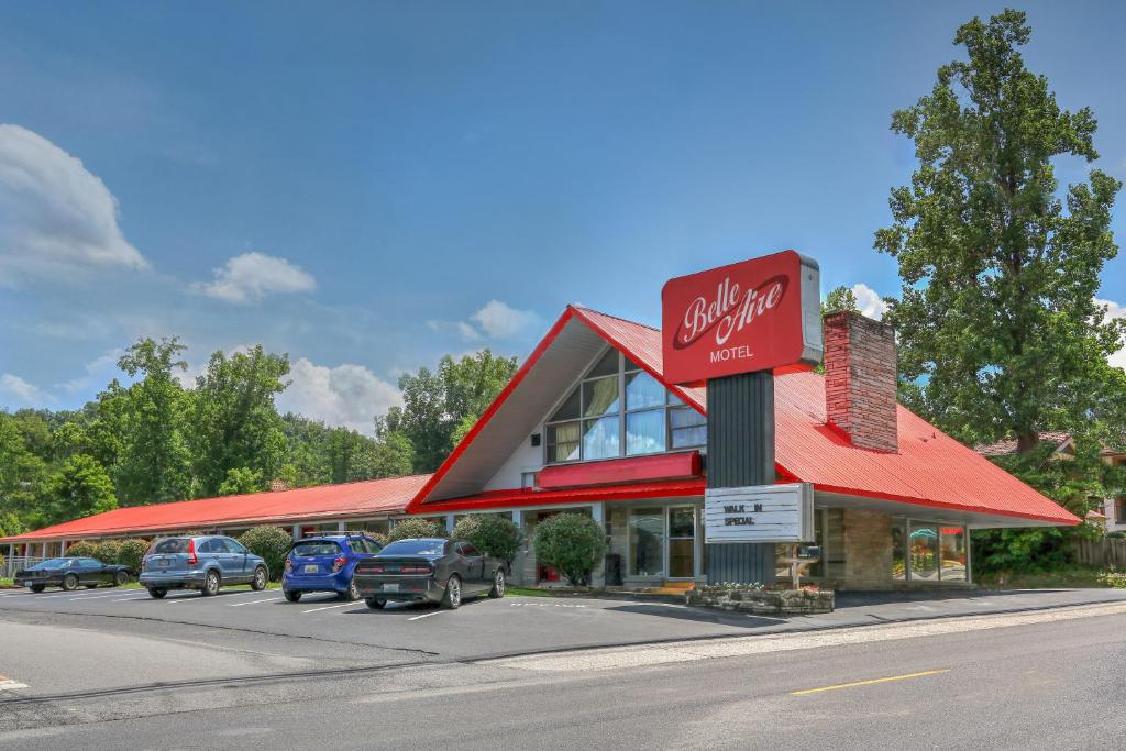 a coca cola sign in front of a restaurant at Belle Aire Motel - Downtown Convention Center - Gatlinburg in Gatlinburg