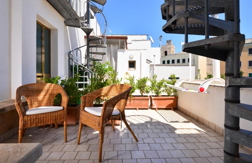 Balkón nebo terasa v ubytování Balcone su Otranto