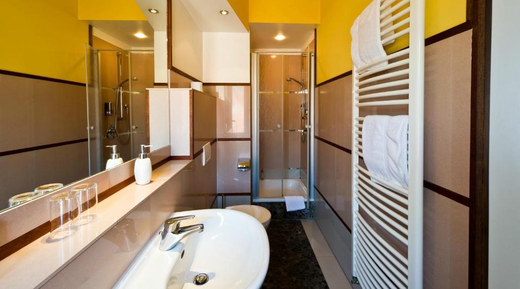Koupelna v ubytování Hotel Monpti