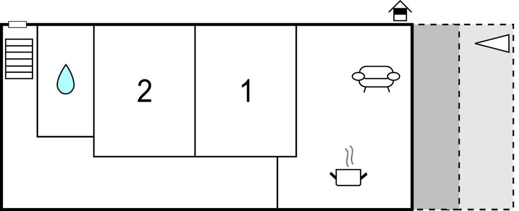Půdorys ubytování Two-Bedroom Apartment In Poljica