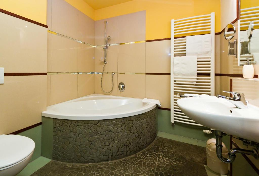 Koupelna v ubytování Hotel Monpti