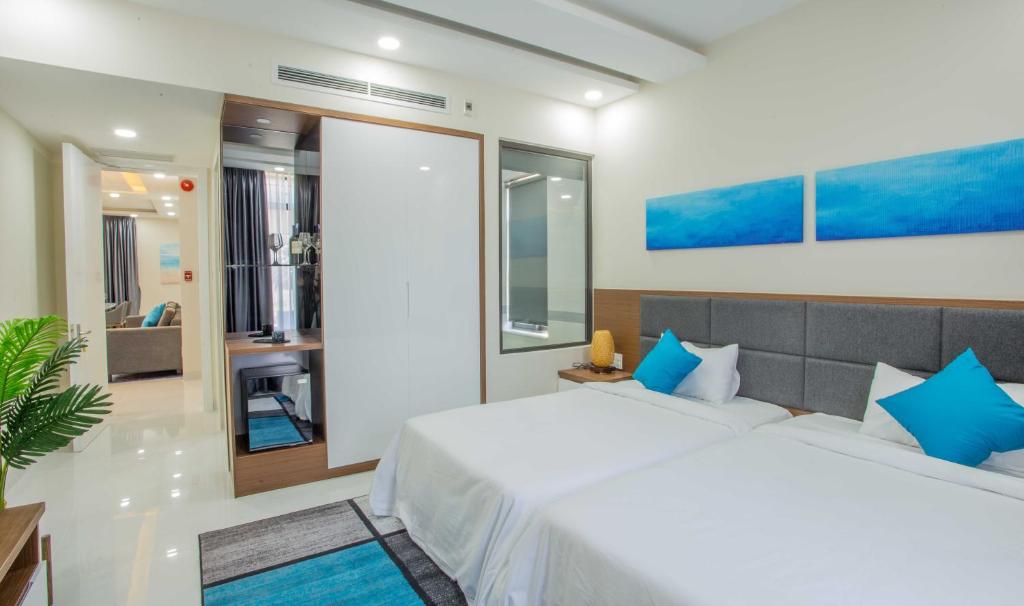 Postel nebo postele na pokoji v ubytování Mystery Villas & Spa Cam Ranh