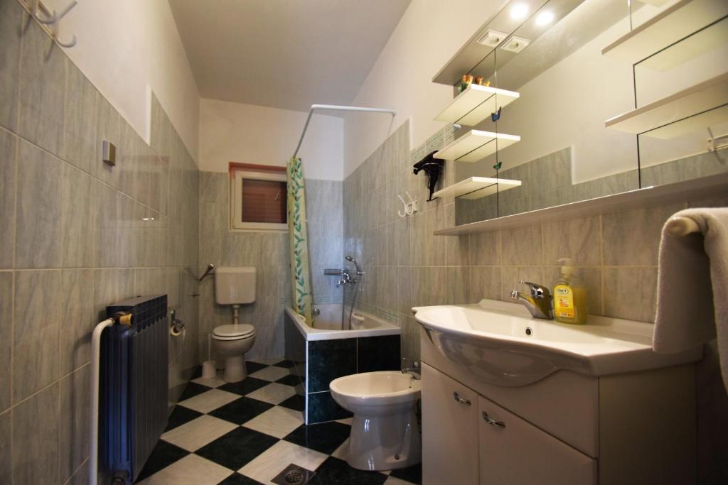 Kúpeľňa v ubytovaní Apartments and rooms with parking space Starigrad, Paklenica - 6594