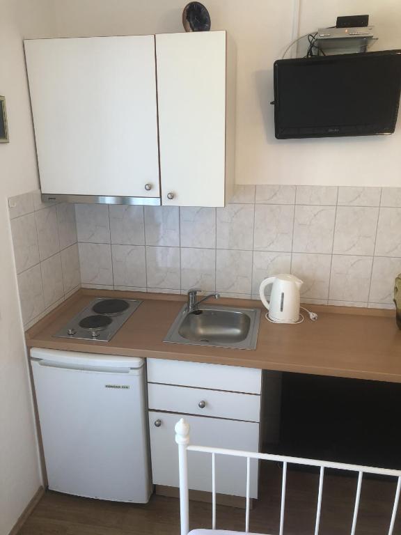 Kuchyň nebo kuchyňský kout v ubytování Apartments and rooms with parking space Tucepi, Makarska - 6901