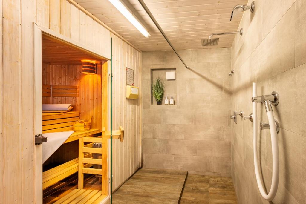 Koupelna v ubytování Hotel Tannhof