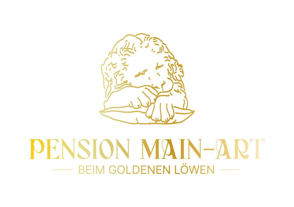 um logótipo para um homem Art Berlin Golden Retriever em Pension Main-Art em Mainstockheim