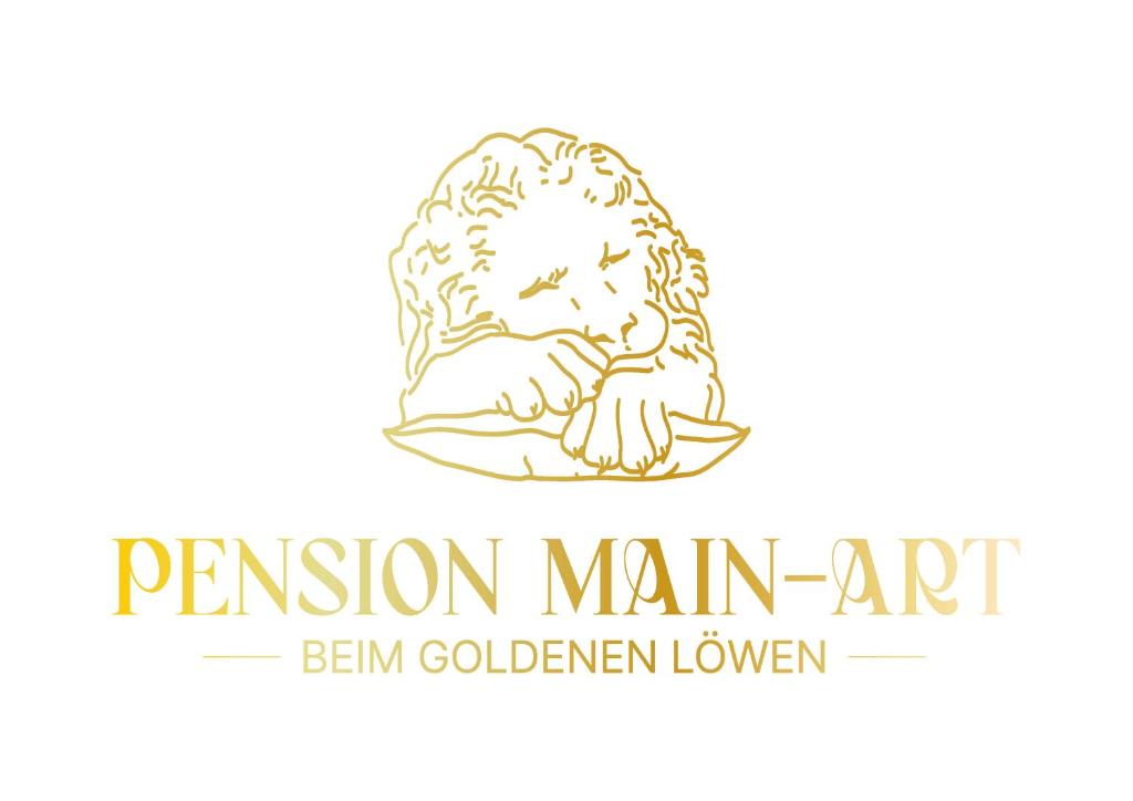 een logo voor een man art berlin golden retriever bij Pension Main-Art in Mainstockheim