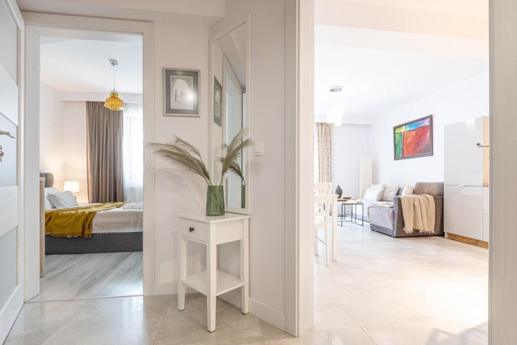 Posteľ alebo postele v izbe v ubytovaní Apartament Droga na Bystre 5b/8