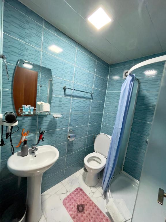 Koupelna v ubytování Hotel Maria
