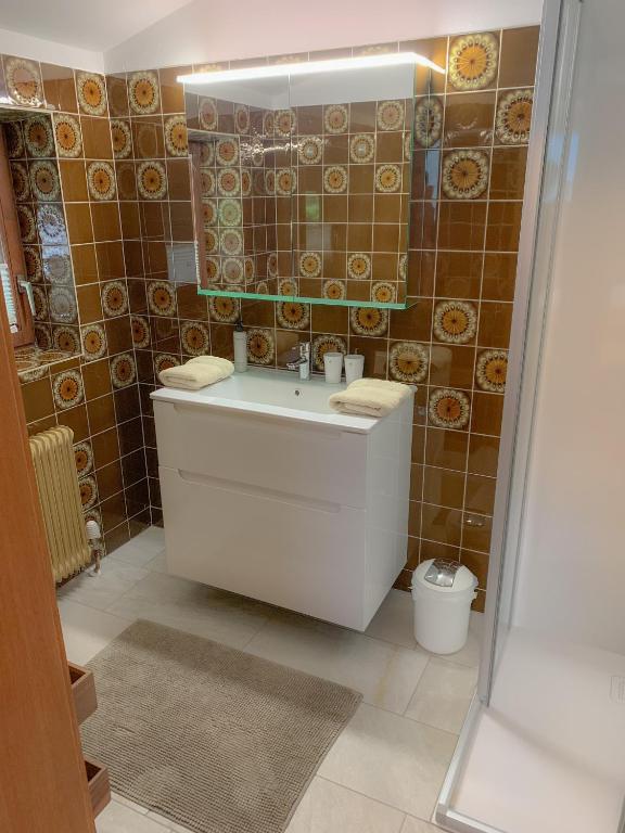 Koupelna v ubytování Landhaus Gappmaier