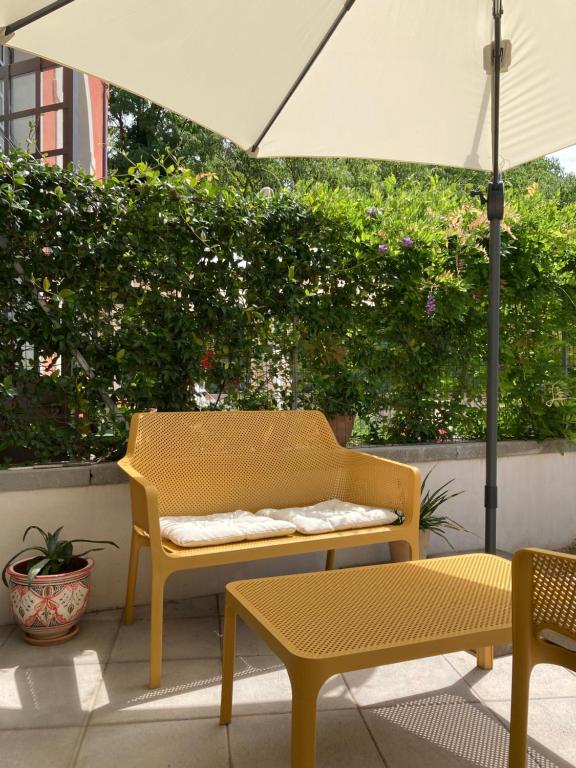 Posedenie v ubytovaní mini loft Lido with own sunny & private garden