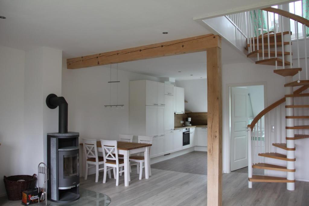 Kuchyň nebo kuchyňský kout v ubytování Landhaus Fünfseen