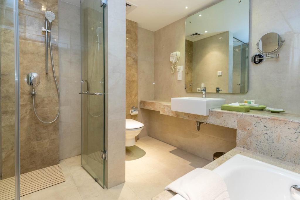 Koupelna v ubytování Hotel Crowne Imperial