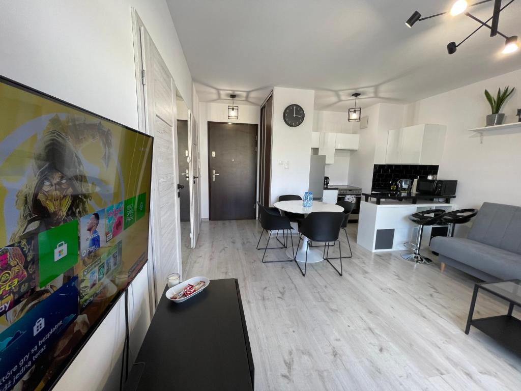 Kuchyňa alebo kuchynka v ubytovaní Modern Box Apartment