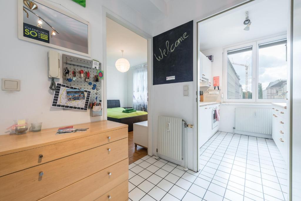 Kuchyňa alebo kuchynka v ubytovaní Apt Grohgasse nahe U Bahn
