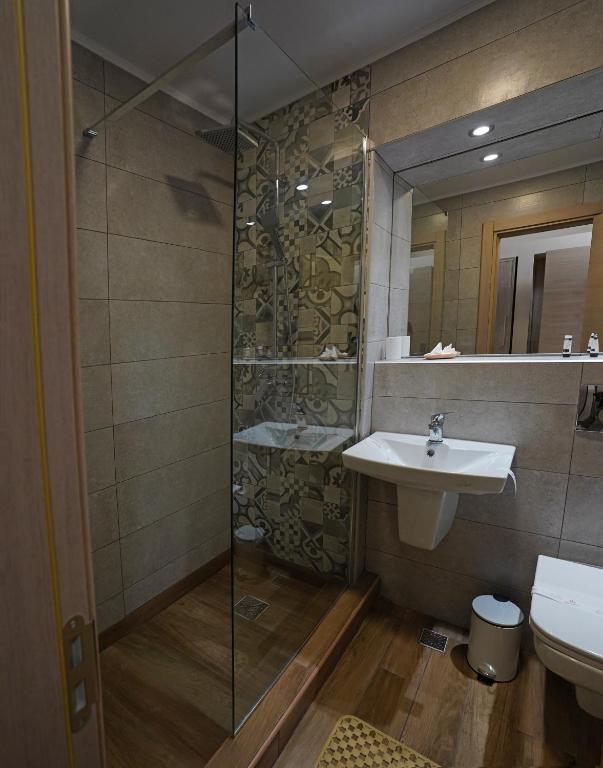 Koupelna v ubytování Hotel Tiara