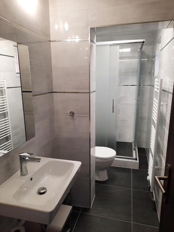 Koupelna v ubytování Hotel Orka