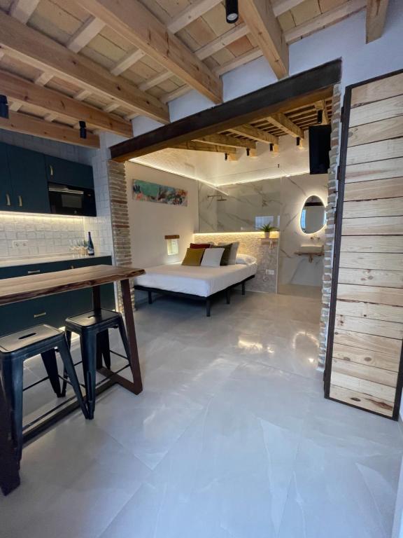 Postel nebo postele na pokoji v ubytování Extramuros 15C Loft Estudio