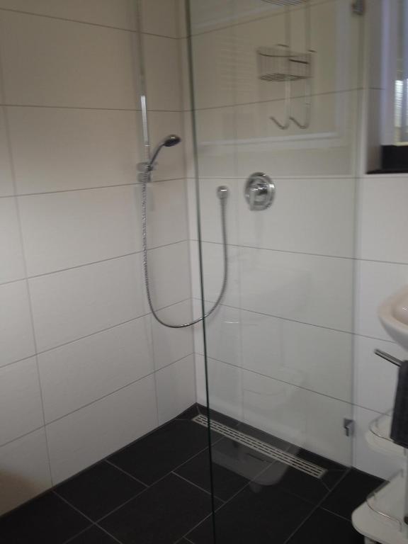 Koupelna v ubytování Tankbar's Hotelchen