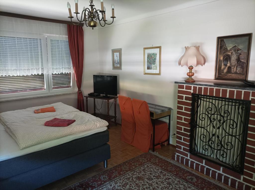 Postel nebo postele na pokoji v ubytování Privatzimmer Deutz