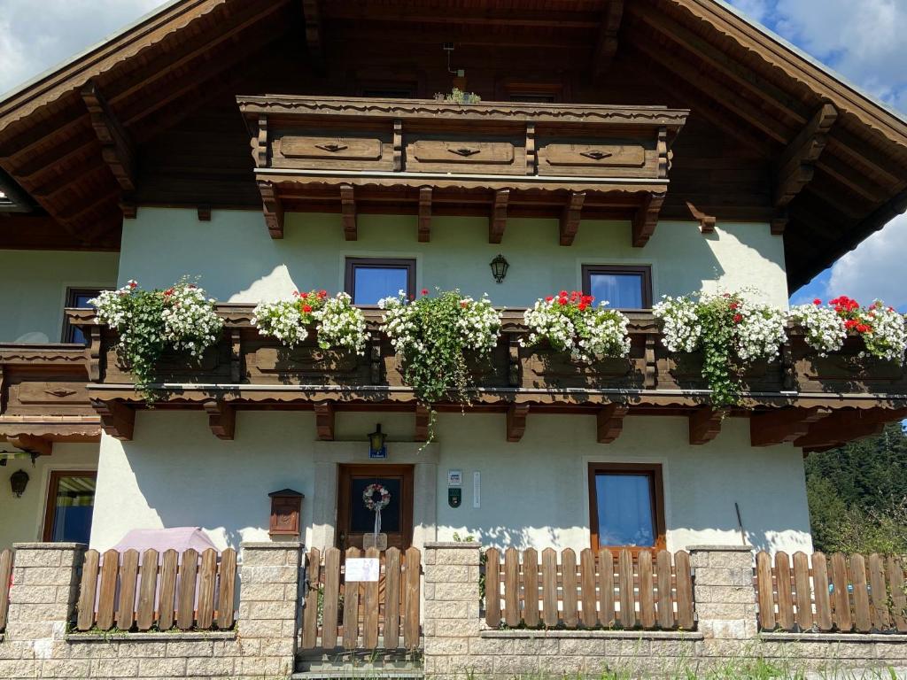 Balkón nebo terasa v ubytování Haus Sperleiten