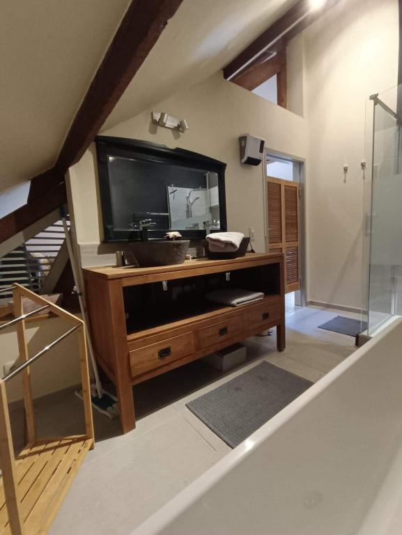 Kuchyň nebo kuchyňský kout v ubytování L 'Anima BB & table d'hôte