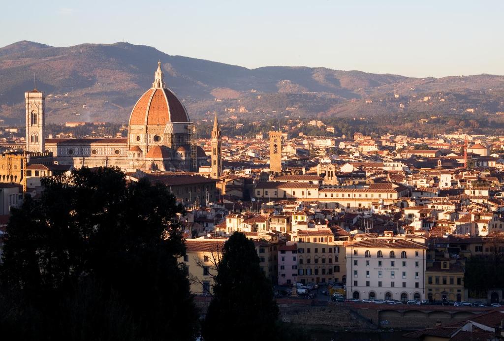 a view of a city with a mosque and buildings at Hotel Balestri - WTB Hotels in Florence