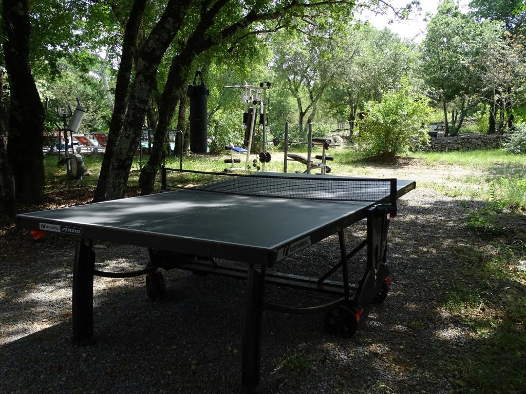 Stolní tenis v ubytování Hôtel Mas de l'Espaïre nebo okolí