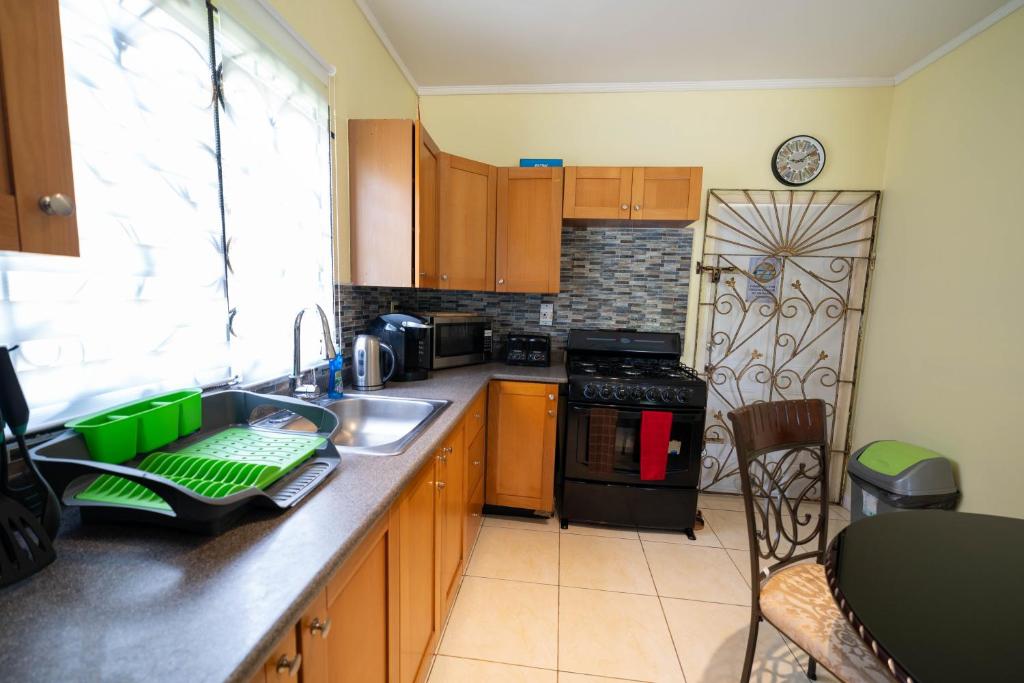Kuchyň nebo kuchyňský kout v ubytování Nickels Garden Villas