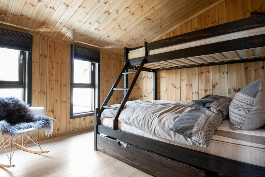 Postel nebo postele na pokoji v ubytování Gaustablikk Hytte - MountainView