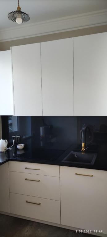 Kuchyňa alebo kuchynka v ubytovaní Apartament w modernistycznej kamienicy w Gdyni