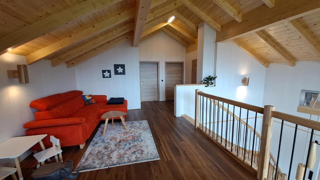 Posezení v ubytování Ferienhaus Oberschindlberg