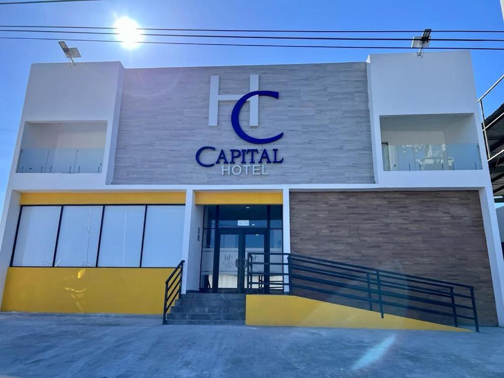 a capital hotel building with a sign on it at Capital Hotel Saltillo in Saltillo