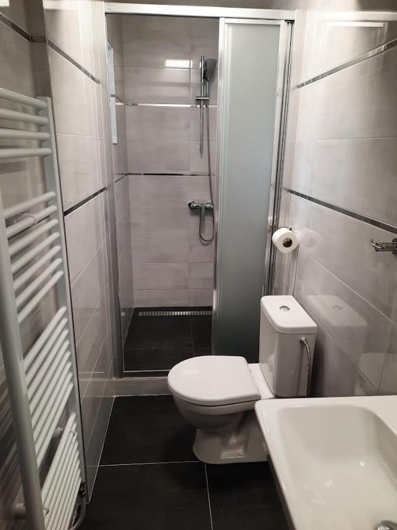 Koupelna v ubytování Hotel Orka