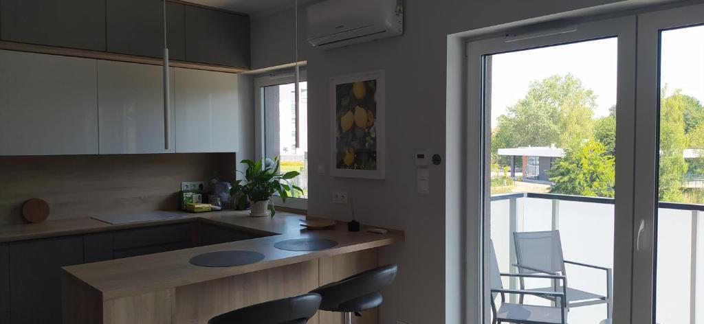 Kuchyňa alebo kuchynka v ubytovaní Apartament z widokiem