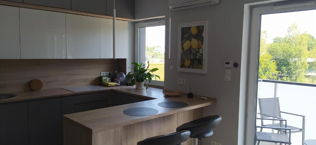 Kuchyňa alebo kuchynka v ubytovaní Apartament z widokiem
