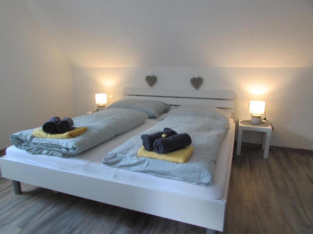 Postel nebo postele na pokoji v ubytování Ferienhaus Priller